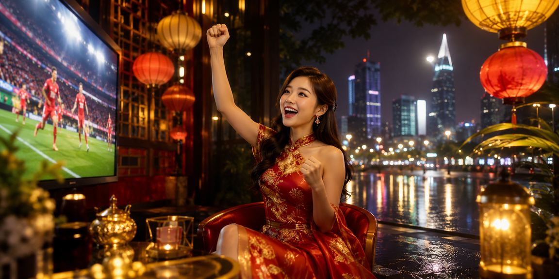 Cảnh thưởng thức xổ số tại TP. Hồ Chí Minh với đèn lồng trang trí phong phú